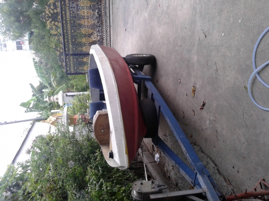 ขายเรือไฟเบอร์ไม่มีเครื่องพร้อมเทนเลอร์14ฟุต