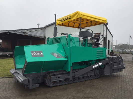 รถปูยางล้อแทรค Vogele SUPER 1800 ปี 1998 มือสองนำเข้าจากยุโรป ไม่เคยใช้งานที่ไทย สภาพสวย พร้อมใช้งาน