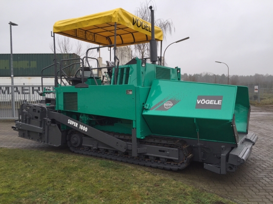 รถปูยางล้อแทรค Vogele SUPER 1800 ปี 1998 มือสองนำเข้าจากยุโรป ไม่เคยใช้งานที่ไทย สภาพสวย พร้อมใช้งาน