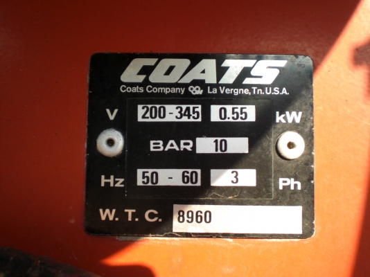 ขายเครื่องถอดยาง เก่านอก ยี่ห้อ COATS