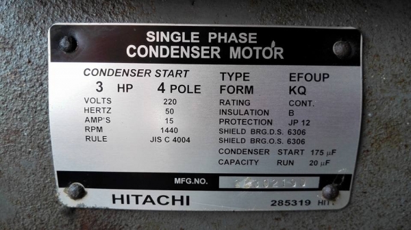 ** ขอบคุณผู้ซื้อทั้งสองท่าน &amp; พี่เสือครับ!! ** มอเตอร์ Mitsubishi &amp; Hitachi 3 HP. 220V. 2 สายไฟบ้านรุ่นหนักตัวเจแปน วิ่งเงียบพร้อมขึ้นงานมาเทสก่อนได้!!