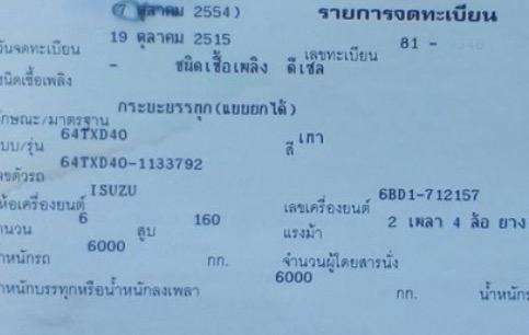 ISUZU TX 165 HP 6BD1 รถหัวยาวหกล้อดั๊มพ์ กระบะดั๊มพ์เหล็ก 6 ตันความยาว 3.80 เมตรรถพร้อมใช้งานบรรทุกหนักได้เลยไม่มีปัญหาครับ เครื่องแรงดีไม่มีเยิ้ม หัวเก๋งประตูเหล็กสภาพดีไม่ผุคอนโซลยังอยู่ครบ พวงมาลัยเพาเวอร์ ขับง่ายคล่องตัวดี ช่วงล่างเฟืองท้ายใหญ่ของมิตซ ISUZU TX 165 HP 6BD1 รถหัวยาวหกล้อดั๊มพ์ กระบะดั๊มพ์เหล็ก 6 ตันความยาว 3.80 เมตรรถพร้อมใช้งานบรรทุกหนักได้เลยไม่มีปัญหาครับ เครื่องแรงดีไม่มีเยิ้ม หัวเก๋งประตูเหล็กสภาพดีไม่ผุคอนโซลยังอยู่ครบ พวงมาลัยเพาเวอร์ ขับง่ายคล่องตัวดี ช่วงล่างเฟืองท้ายใหญ่ของมิตซ