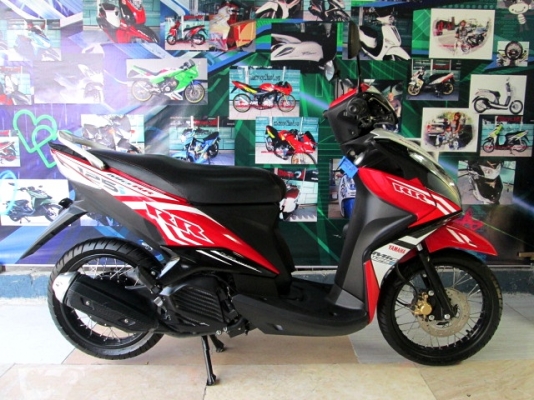 MIO 125 i RR สีแดงขาว ล้อซี่ขอบดำ ตัวใหม่ รถเครื่องยนต์เดิมๆจากศูนย์ แถม 3 รายการ