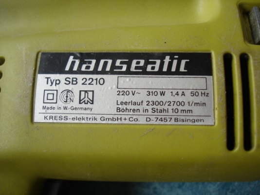 สว่าน hanseatic made in W.- Germany มือสองสาภพดี