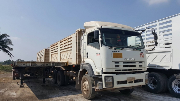 รถบรรทุกสิบล้อดั้มท์สามมิตร ISUZU FXZ 360 แรงม้า ปี 54 หัวพร้อมหาง รถสด สวย สภาพเดิม พร้อมใช้งาน ทดล