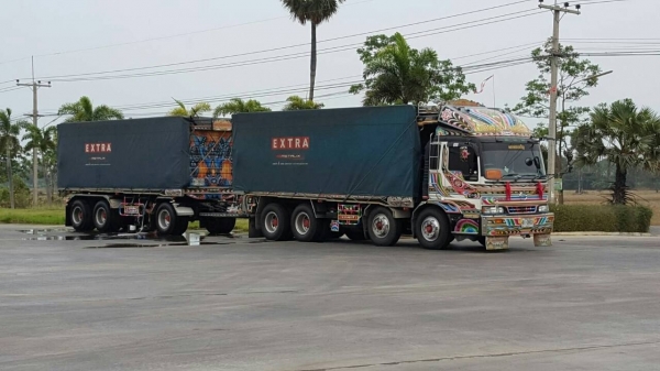 ขาย ISUZU 320 พ่วงแม่ลูก กระบะเนียมคอกเกษตรดั๊ม อู่ ส.สมบัติ รถปี 51