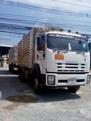 ขายรถบรรทุกพ่วง ISUZU เครื่อง 360 แรง ปี 53 แม่ลูกดั้มเกษตรเหล็ก อู่ไทยเทรลเลอร์ ลูก 3 เพลา ไมล์ 149,xxx รถสวยพร้อมใช้งาน #ราคาขาย 2,580,000 บาท ยอดจัด 2,200,000 บาท