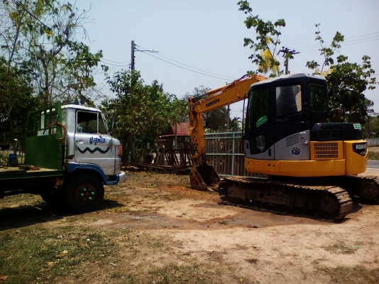 <<< ขายรถแม็คโคร Komatsu PC 78US  พร้อม เทรลเลอร์หกล้อ >>>