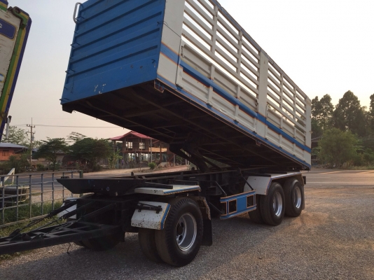 ขายรถพ่วง Hino เครื่อง 344 แรง ปลายปี 56 ไมล์ 145,xxx กระบะดัมพ์แม่ลูกอู่แสงเทเลอร์บ้านโป่ง ลูก 3 เพลาแท้ ยางเต็ม ภายในสวย ไร้ที่ติ รถสวยพร้อมใช้งาน