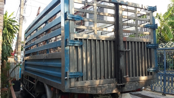 รถบรรทุกหกล้อดั้ม ISUZU NPR135 กระบะสแตนเลสทั้งใบทนทานแข็งแรงพร้อมใช้งาน
