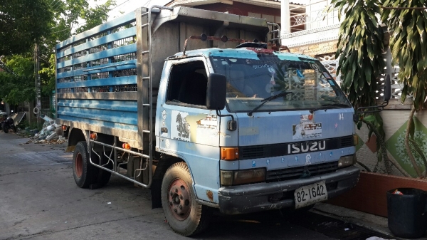 รถบรรทุกหกล้อดั้ม ISUZU NPR135 กระบะสแตนเลสทั้งใบทนทานแข็งแรงพร้อมใช้งาน