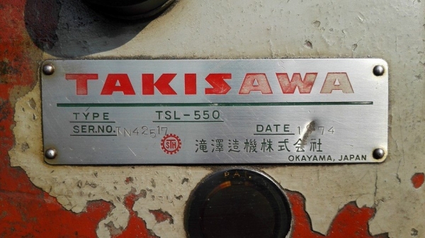 ** ขอบคุณผู้ซื้อ&amp;พี่เสือครับ ** กลึงญี่ปุ่น TAKISAWA TSL-550 ขนาด 4 ฟุต เกียร์บล็อค 3 เพลาเด้งเบรค 380V. พร้อมใช้มาเทสได้ครับ