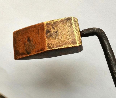 หัวแรงทองแดงโบราณ ใช้บัดกรี มีอันเดียวงานเก่าหายาก สภาพสวยเนื้อทองแดงล้วนๆ