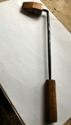 หัวแรงทองแดงโบราณ ใช้บัดกรี มีอันเดียวงานเก่าหายาก สภาพสวยเนื้อทองแดงล้วนๆ