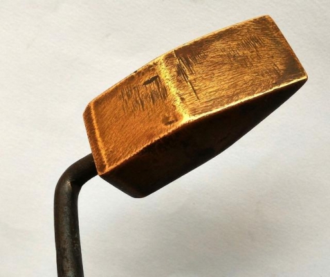 หัวแรงทองแดงโบราณ ใช้บัดกรี มีอันเดียวงานเก่าหายาก สภาพสวยเนื้อทองแดงล้วนๆ