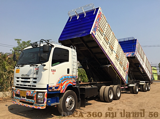 ขายรถพ่วงดั้ม 22 ล้อ ISUZU DECA 360 ตัวแม่ปลายปี 56 ,ลูกพ่วงต้นปี 57 สภาพเดิม เครื่องดี คัสซีสวย