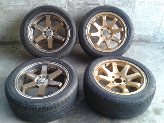 ล้อแม็ก17นิ้ว5รู114 พร้อมยาง สวยๆ 4 ล้อ ราคา 6700 บาท