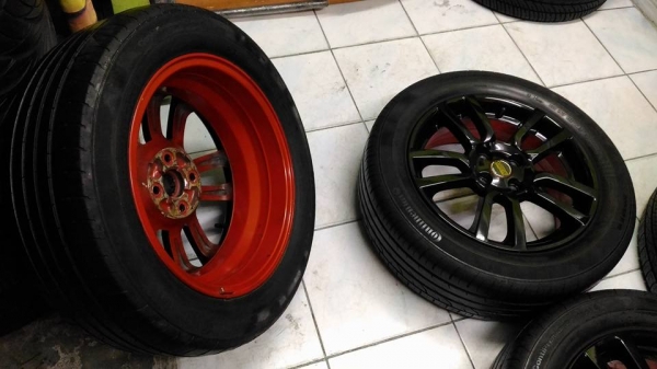 Max ขอบ16" ดำเงาท้องแดง+คอนติเนนทอล 205/55R16