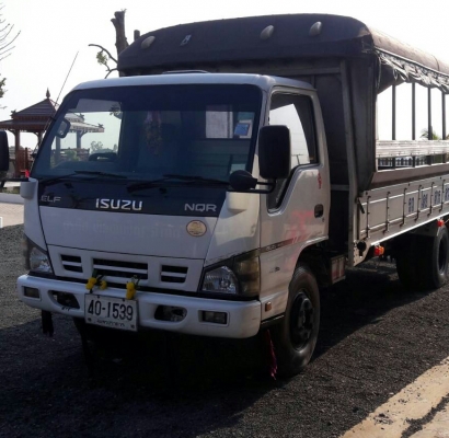 หกล้อ อีซูชุ NQR150ปี51ช่วงยาว5.50ม มีหลังคา"รับส่ง-พนังาน รถสภาพดีสวยเดิมๆไม่เคยบรรทุกหนัก เล่มทะเบียนพร้อมโอน