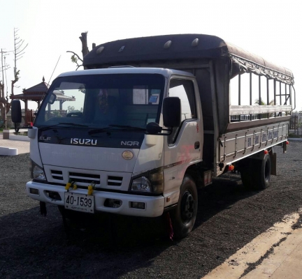 หกล้อ อีซูชุ NQR150ปี51ช่วงยาว5.50ม มีหลังคา"รับส่ง-พนังาน รถสภาพดีสวยเดิมๆไม่เคยบรรทุกหนัก เล่มทะเบียนพร้อมโอน