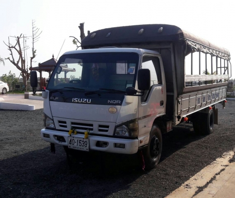 หกล้อ อีซูชุ NQR150ปี51ช่วงยาว5.50ม มีหลังคา"รับส่ง-พนังาน รถสภาพดีสวยเดิมๆไม่เคยบรรทุกหนัก เล่มทะเบียนพร้อมโอน