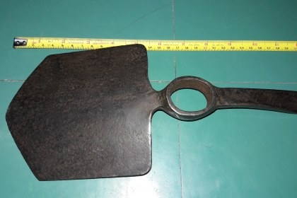 ขายพลั่วหัวขุดงานเก่านอกเหล็กมัดเงาสวยมือสองสภาพดีแปลกหายาก