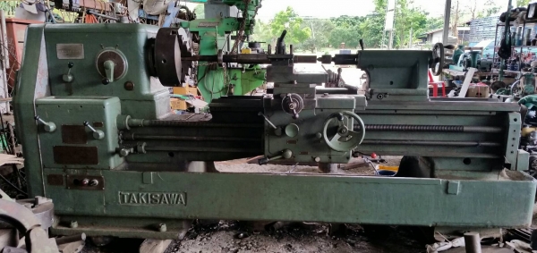 แท่นกลึง TAKISAWA 8 ฟุต เก่าญี่ปุ่นสภาพดี ใช้งานได้ดีไม่มีปัญหา ขายเพราะมีหลายตัว