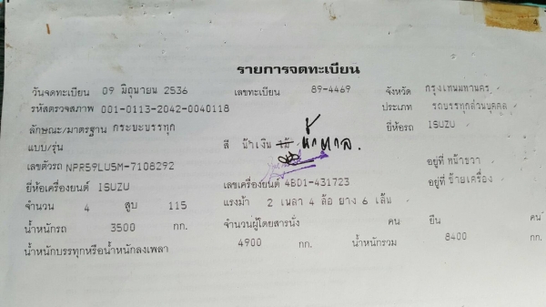 ขายรถ ISUZU NPR59LU5M ปี.93 เครื่องดี คัสซีสวย  เกียร์สั้น 6น๊อต พวงมาลัยเพาเวอร์  เบรคดี ขับกับบ้านได้เลย เปลี่ยนเครื่องใหม่4BE1 110แรงม้า (มีใบคุมเครื่อง) ทะเบียนขาด1ปี เล่มทะเบียนพร้อมชุดโอน ราคา.195,000บาท ต่อรองได้ โทร.080-1085007 บอล รถอยู่.จังหวัด