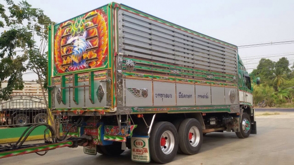 ขายรถพ่วงดัมพ์ HINO เครื่อง 344 แรง ปี 57 กระบะดัมพ์มิเนียมอู่ ส.สมบัติ ลูก 3 เพลา ยาว 7 เมตร