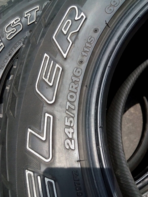 245/70R16 BRIDGESTONE DUELER A/T ตัวหนังสือขาว มี 2 เส้น  tel.081-4273941 ไอดีไลน์ 0814273941