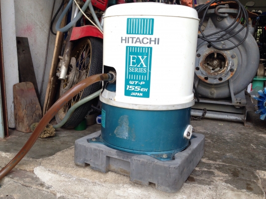ขายปั้มน้ำอัตโนมัติ Hitachi 150W สภาพสวย วิ่งนิ่มเดิมๆ ตรวจเช็คแรงดันเรียบร้อย ไม่มีรั่วซึม พร้อมใช้งาน