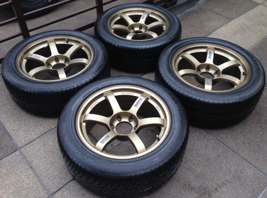 ล้อ Volk TE37 ขอบ 20 พร้อมยาง 265 50 20 กลางปี14 ราคาไม่แพง