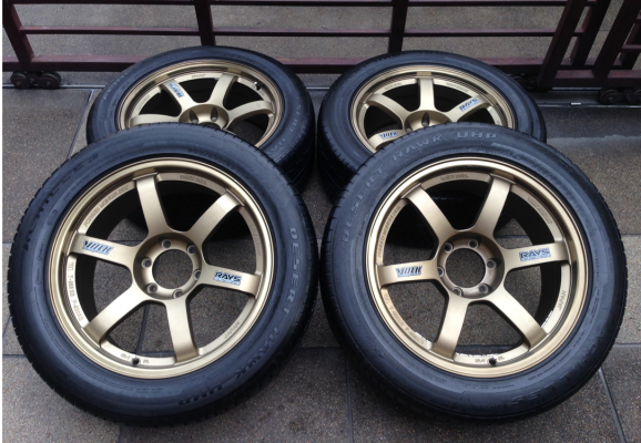 ล้อ Volk TE37 ขอบ 20 พร้อมยาง 265 50 20 กลางปี14 ราคาไม่แพง