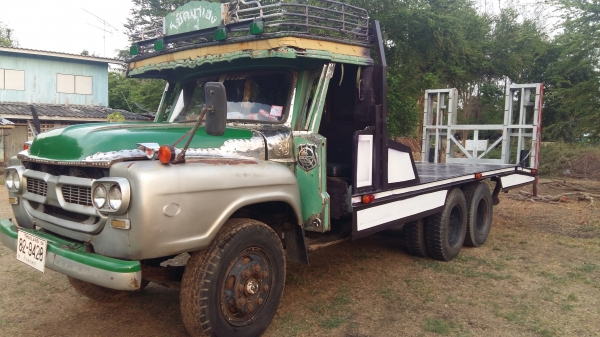 ขาย10ล้อ หัวยาวเพลาเดียว เทเลอร์รถเกี่ยว พื้นต่อใหม่