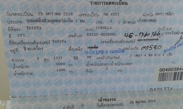 TOYOTA COROLLA ปี 95