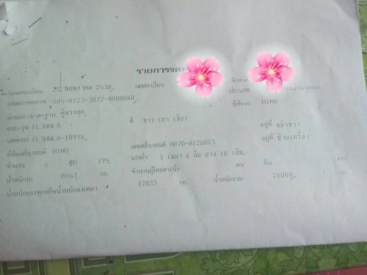 ขายรถบรรทุก 10 ล้อห้องเย็นตู้เปียก HINO FL3H 195 แรงม้าตู้ยาว 6.80 เมตร ราคา 750000