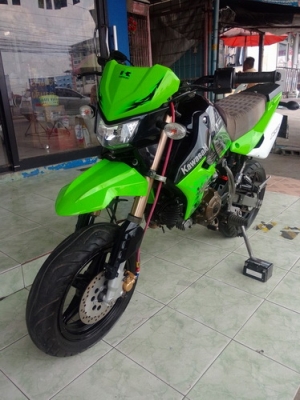 New Kawasaki Ksr (ล้อแม็ก) สีเขียว รถสวยมีสไตล์เครื่องดี ราคาถูกครับ