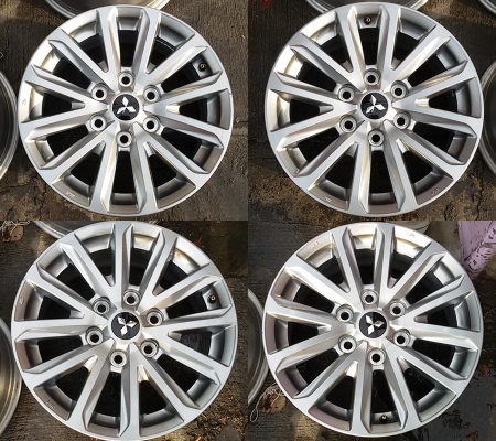 แม็กเปล่า Mitsubishi All New Triton ขอบ 17 กว้าง 7.5 ET+38 สภาพเดิมๆถอดป้ายแดง สวยๆไม่คดไม่ดุ้ง ไม่เคยเก็บสี มีรอย ยก-วาง เล็กน้อย  ราคา 4 วง 6,500 บาท