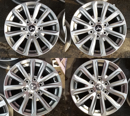 แม็กเปล่า Mitsubishi All New Triton ขอบ 17 กว้าง 7.5 ET+38 สภาพเดิมๆถอดป้ายแดง สวยๆไม่คดไม่ดุ้ง ไม่เคยเก็บสี มีรอย ยก-วาง เล็กน้อย  ราคา 4 วง 6,500 บาท