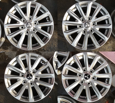 แม็กเปล่า Mitsubishi All New Triton ขอบ 17 กว้าง 7.5 ET+38 สภาพเดิมๆถอดป้ายแดง สวยๆไม่คดไม่ดุ้ง ไม่เคยเก็บสี มีรอย ยก-วาง เล็กน้อย  ราคา 4 วง 6,500 บาท