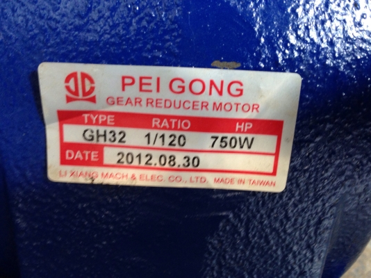 ขายมอเตอร์เกียร์ Pei gong 1HP. 380V made in Taiwan อัตราทด 1:120 สภาพสวย วิ่งนิ่ม พร้อมใช้งาน ขายถูกครับ ขายมอเตอร์เกียร์ Pei gong 1HP. 380V made in Taiwan อัตราทด 1:120 สภาพสวย วิ่งนิ่ม พร้อมใช้งาน ขายถูกครับ