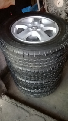 แม็กเดิมไทรทัน ขอบ15 5รู114 ยางหนาๆ พร้อมน็อตล้อ