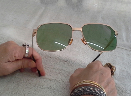 แว่นตาวินเทจซุปเปอร์ซีรีส์  MONDE Exclusive made in Japan 18KGP  บิ๊กไซซ์!