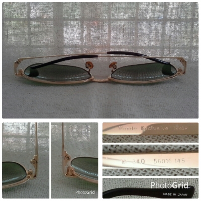แว่นตาวินเทจซุปเปอร์ซีรีส์  MONDE Exclusive made in Japan 18KGP  บิ๊กไซซ์!
