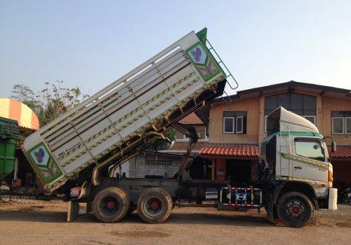 ขายรถพ่วงดัมพ์ HINO เครื่อง 344 แรง ปี 54 กระบะดัมพ์มิเนียม ลูก 3 เพลาแท้  2,550,000 บาท