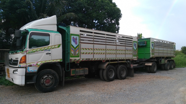 ขายรถพ่วงดัมพ์ HINO เครื่อง 344 แรง ปี 54 กระบะดัมพ์มิเนียม ลูก 3 เพลาแท้  2,550,000 บาท