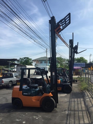 ขาย ฟอล์คลิฟต์ 2.5 ตัน TOYOTA 7FD25 รถนอก ดีเซล เสา 4 เมตร งาฮิ้ง