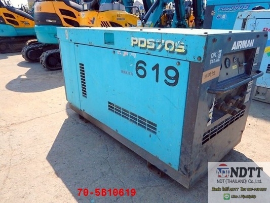 ปั้มลม AIRMAN PDS70S #70-5B10619 2002Yr 2708Hr สภาพสวยๆครับ เก่าญี่ปุ่นไม่เคยใช้งานในไทยครับ
