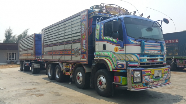 ขายรถพ่วง 24 ล้อ แม่-ลูก กระบะเนียมคอกเกษตรดั้ม อู่.ซี ที ทรัค ISUZU 360 ปี.52 รถสวย ราคา.2550000 ต่อรองกันครับ