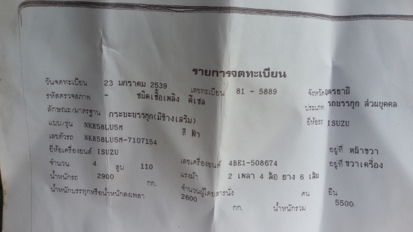 ISUZU NKR110 4.3 เมตร ห้าง (เจ้าของขายเอง)